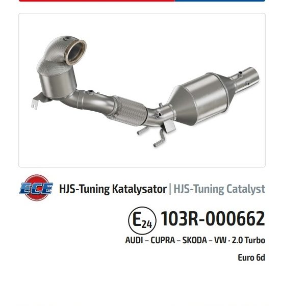 DOWNPIPE HJS HOMOLOGADA GPF AUDI TT 8S 2.0TSI | CUPRA FORMENTOR KM 2.0TSI | CUPRA LEON KL 2.0TSI | SKODA OCTAVIA NX 2.0TSI | VW GOLF MK8 GTI 2.0TSI INCL. CLUBSPORT