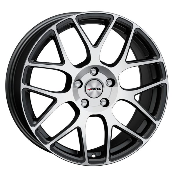 AUTEC HEXANO BLACK MATT POLISHED 7X16 5X108 ET50 63.3 NEGRO