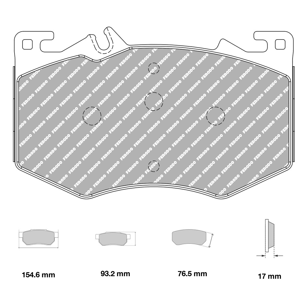 PASTILLAS DE FRENO FERODO RACING DS2500 | MERCEDES A45 AMG (W176) / CLA 45 AMG (C117) | FRP3166H