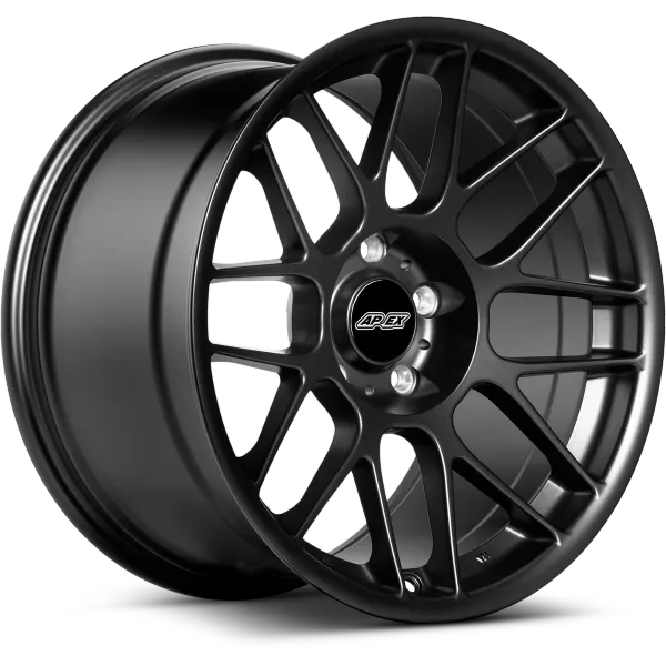 KIT DE 4 LLANTAS APEX ARC-8 9,5X18 5X120 ET22 + 10X18 5X120 ET25 SATIN BLACK