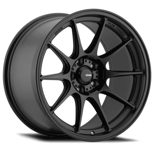 KONIG DEKAGRAM FLOW-FORMED 8X15 4X100 ET25 SEMI-MATTE BLACK
