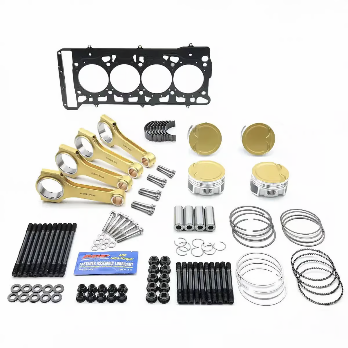 KIT DE PISTONES FORJADOS IRP Y BIELAS BAR-TEK ULTIMATE | GOLF 7 GTI / GOLF 7 R / S3 8V / LEON 3 CUPRA (2.0 TSI EA888 GEN 3) | 21TSI12